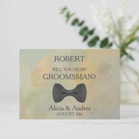 Wirst du mein Trauzeuge sein? Einladung (Stehend Vorderseite)