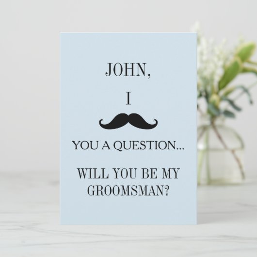 Wirst du mein Trauzeuge sein? Einladung (Stehend Vorderseite)