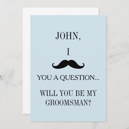 Wirst du mein Trauzeuge sein? Einladung (Vorne/Hinten)