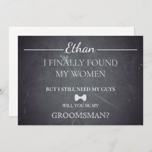 Wirst du mein Trauzeuge sein? Einladung (Vorne/Hinten)