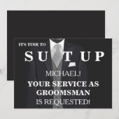 Wirst du mein Trauzeuge sein? Einladung (Vorne/Hinten)