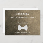 Wirst du mein Trauzeuge sein? Einladung (Vorne/Hinten)