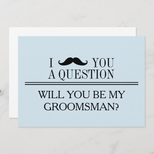 Wirst du mein Trauzeuge sein? Einladung (Vorne/Hinten)