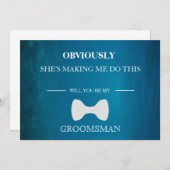 Wirst du mein Trauzeuge sein? Einladung (Vorne/Hinten)