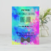 Wirst du mein Trauzeuge sein? Einladung (Stehend Vorderseite)