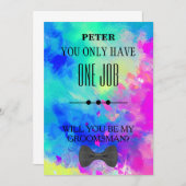 Wirst du mein Trauzeuge sein? Einladung (Vorne/Hinten)