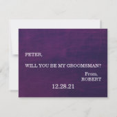 Wirst du mein Trauzeuge sein? Einladung (Rückseite)