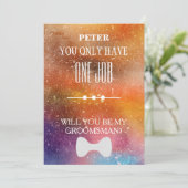 Wirst du mein Trauzeuge sein? Einladung (Stehend Vorderseite)