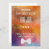 Wirst du mein Trauzeuge sein? Einladung (Vorne/Hinten)