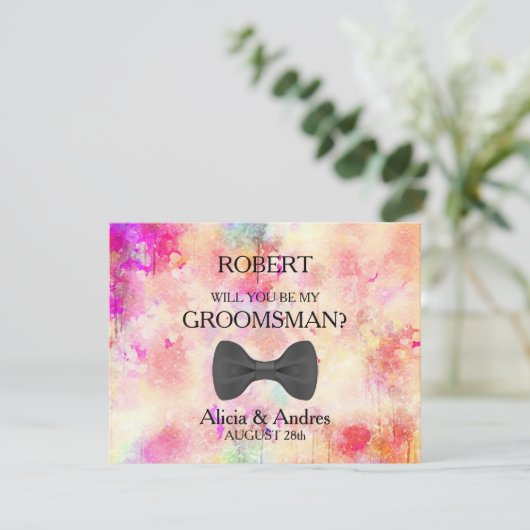 Wirst du mein Trauzeuge sein? Einladung (Stehend Vorderseite)