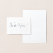 Wirst du mein Trauzeuge sein? Elegant Silver Folienkarte (Anzeige)