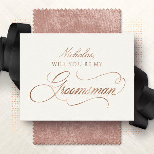 Wirst du mein Trauzeuge sein Foil-Karte Folien Feiertagspostkarte