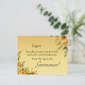 Wirst du mein Trauzeuge sein? Golden Yellow (Stehend Vorderseite)