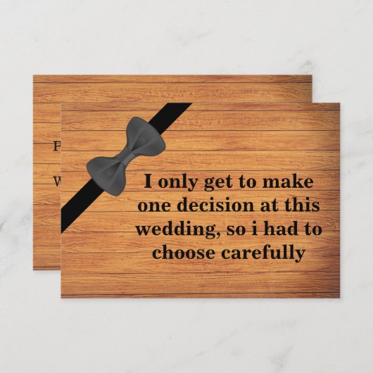 Wirst du mein Trauzeuge sein? Holzboden Einladung (Vorne/Hinten)