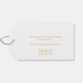 Wirst du mein Trauzeuge sein? Modern Script Gold Geschenkanhänger (Rückseite Horizontal)
