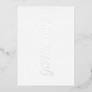 Wirst du mein Trauzeuge sein? Moderne Schrift Silb Folieneinladung
