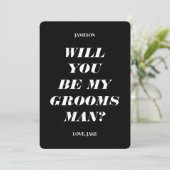 Wirst du mein Trauzeuge sein? Moderne Texteinladun Einladung (Stehend Vorderseite)