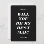 Wirst du mein Trauzeuge sein? Moderner Text Einladung (Vorderseite)