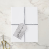 Wirst du mein Trauzeuge sein? Moderner weißer Marm Geschenkanhänger (Mit Garn)