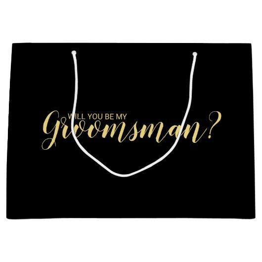 Wirst du mein Trauzeuge sein? Neuer Vorschlag Große Geschenktüte (Vorderseite)