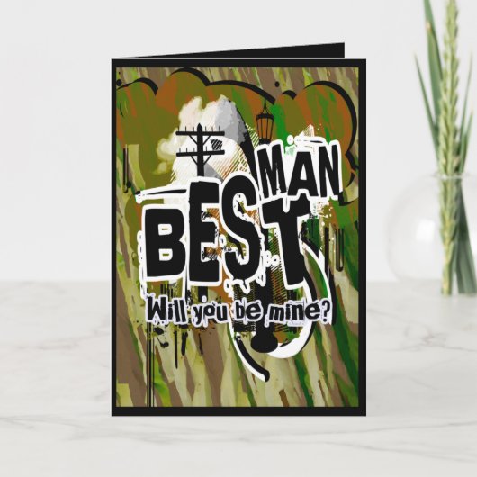 Wirst du mein Trauzeuge sein? Personalausweise Einladung (Vorderseite)