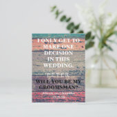 Wirst du mein Trauzeuge sein? Personalisiert Einladung (Stehend Vorderseite)