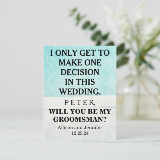 Wirst du mein Trauzeuge sein? Personalisierte Einl Einladung (Stehend Vorderseite)