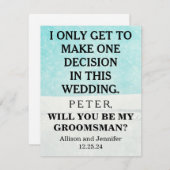 Wirst du mein Trauzeuge sein? Personalisierte Einl Einladung (Vorne/Hinten)