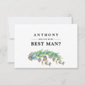 Wirst du mein Trauzeuge sein? rustikal Einladung (Vorderseite)