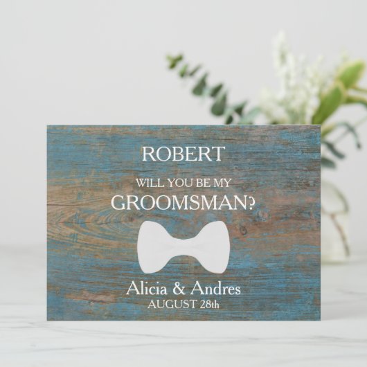 Wirst du mein Trauzeuge sein? Vorschlag Einladung (Stehend Vorderseite)