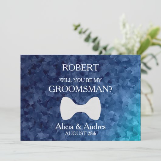 Wirst du mein Trauzeuge sein? Vorschlag Einladung (Stehend Vorderseite)