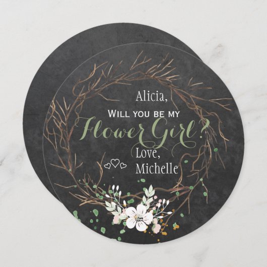 Wirst du mein überragender, moderner Winterklatsch Einladung (Vorne/Hinten)