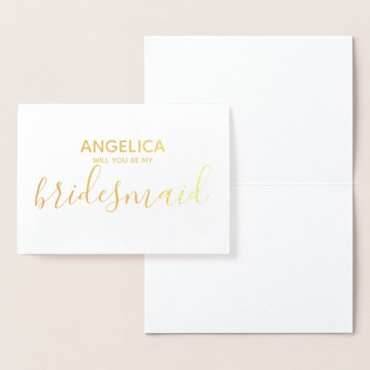 Wirst du mein überragendes einfaches Gold sein? Folienkarte (Anzeige)