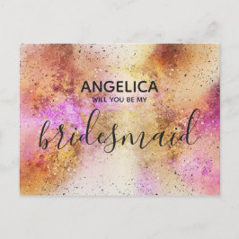 Wirst du mein überragendes Gold sein? Einladungspostkarte