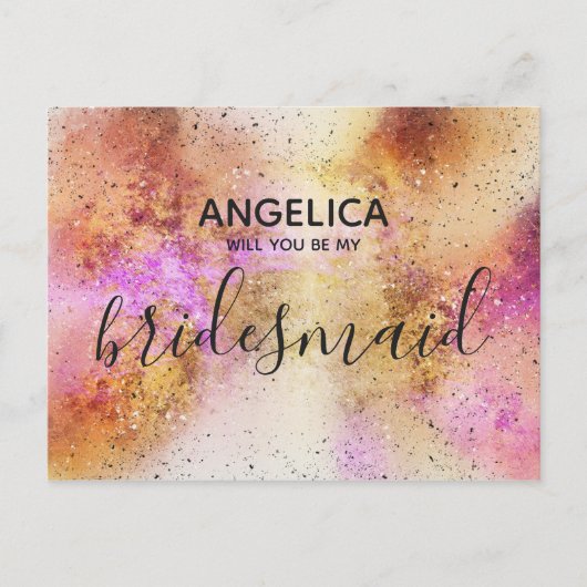 Wirst du mein überragendes Gold sein? Einladungspostkarte (Vorderseite)