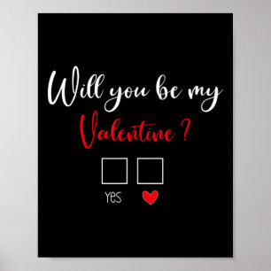 Wirst du mein Valentins-Shirt 1 sein Poster