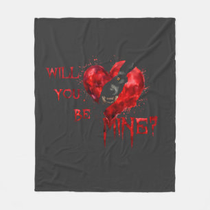 Wirst du mein Valentins-Shirt sein Fleecedecke