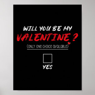 Wirst du mein Valentins-Shirt sein  Poster