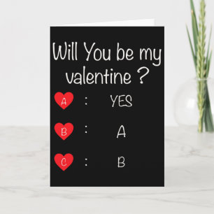 Wirst du mein Valentinstag1 sein  Karte
