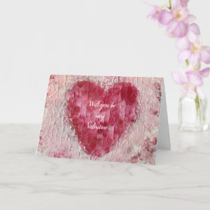 Wirst du mein Valentinstag sein, Herz Vorschlag Ka Karte