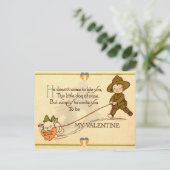Wirst du mein Valentinstag sein? Postkarte (Stehend Vorderseite)
