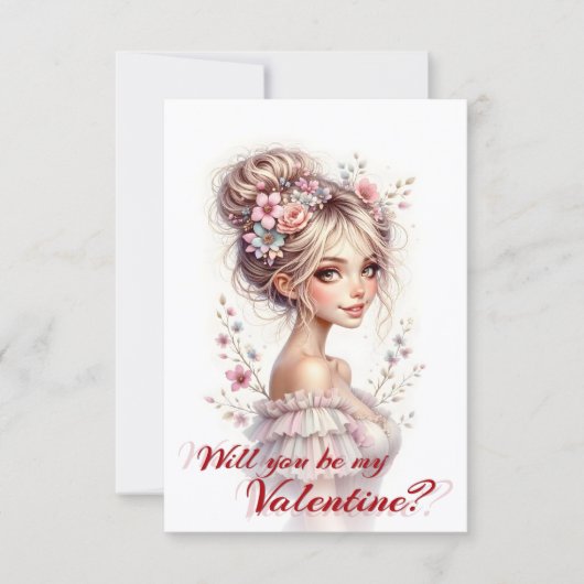 Wirst du mein Valentinstag sein – Romantischer Kun (Vorderseite)