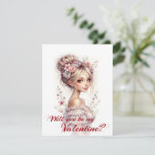 Wirst du mein Valentinstag sein – Romantischer Kun (Stehend Vorderseite)