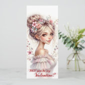 Wirst du mein Valentinstag sein – Romantischer Kun (Stehend Vorderseite)