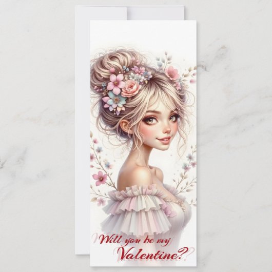 Wirst du mein Valentinstag sein – Romantischer Kun (Vorderseite)