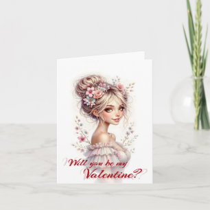 Wirst du mein Valentinstag sein – Romantischer Kun Dankeskarte
