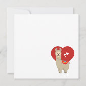 "Wirst du mein Vallamantine sein?" Llama Valentine (Rückseite)