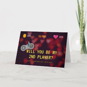 Wirst du mein zweiter Spieler zum Valentinstag Karte