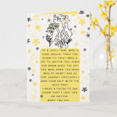 Wirst du meine Blume sein? Blumengedicht Karte (Gelbe Blume)