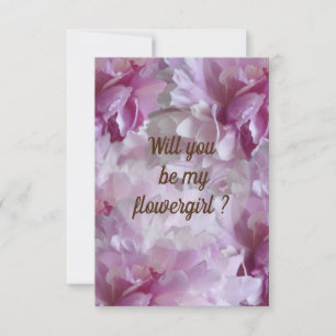 Wirst du meine Blumenmädchen-Blüten rosa Pfingstro Einladung